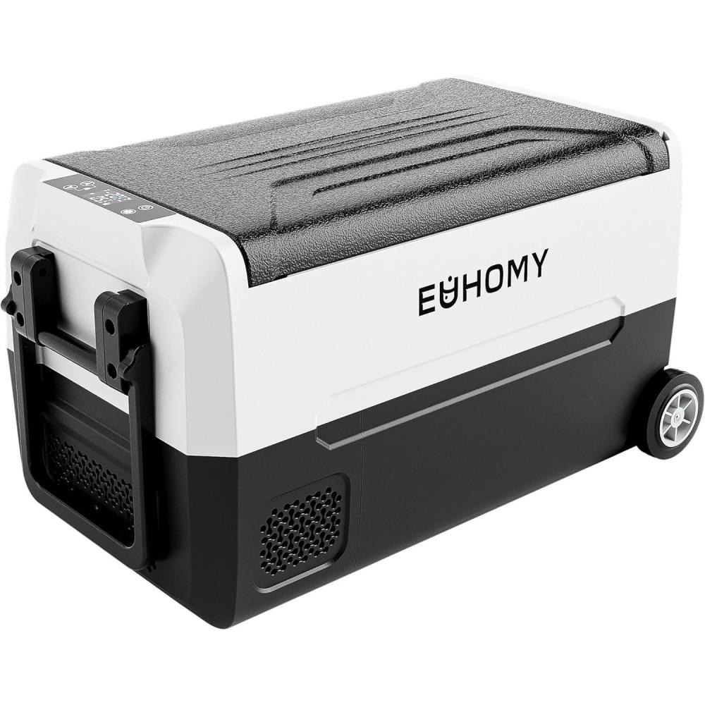imageEUHOMY 12 Volt Refrigerator 58QT55L 12V Fridge Electric Cooler 1224V DC 120240V AC 468 12V Freezer Removable Divider Car Fridge For Camping RV Travel Fishing Outdoor37QT
