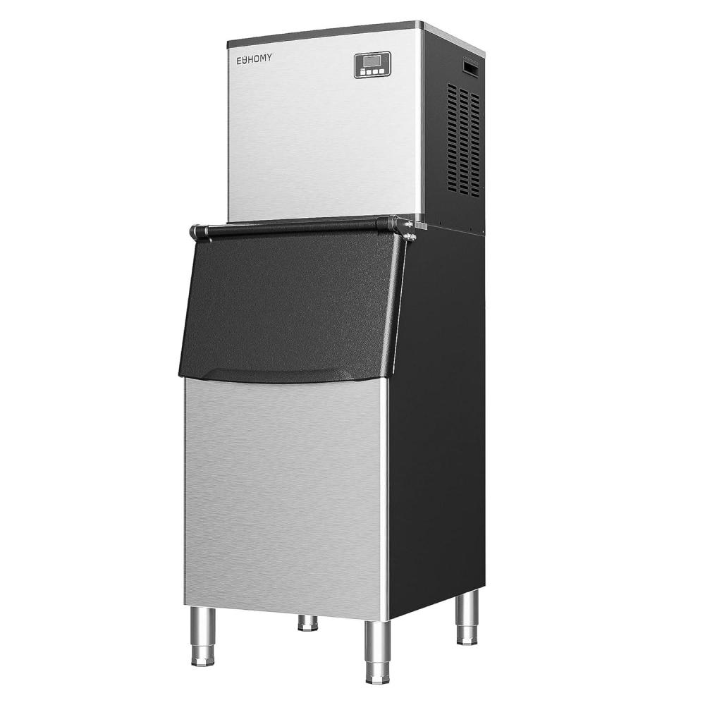 imageEUHOMY Commercial Ice Maker Machine 400Lbs24H SECOP CompressorampampETL Approval Industrial Ice Machine 250Lbs Storage Ice Ready in 815 min Stainless Steel Ice Maker for BarCafeRestaurantBusinessSilver