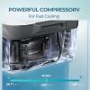 EUHOMY 12 Volt Refrigerator, 11 Quart (10L) Compressor Electric Cooler APP Control, Car Fridge 12/24V DC & 120-240V AC, Car refrigerator -4℉~68℉, Portable Freezer for RV, Camping, Travel(Refrigerator)