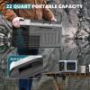 EUHOMY 12 Volt Refrigerator, 22QT(21L) 12V Cooler, Compressor Electric Cooler -4℉~68℉, 12V Fridge 12/24V DC 110-240V AC, Portable Freezer for Camping, Travel, Truck, Home(22 Quart)