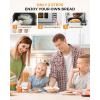 EUHOMY Bread Maker Machine 13-in-1 Bread Machine, Dough Maker, Auto Nut Dispenser & Ceramic Pan, 2LB and 3 Loaf Sizes & 3 Crust Colors, 650W Bread Machine with Keep Warm Set, Whole Wheat(Bread Maker 25 Programs)