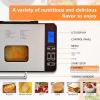 EUHOMY Bread Maker Machine 13-in-1 Bread Machine, Dough Maker, Auto Nut Dispenser & Ceramic Pan, 2LB and 3 Loaf Sizes & 3 Crust Colors, 650W Bread Machine with Keep Warm Set, Whole Wheat(Bread Maker)