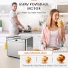 EUHOMY Bread Maker Machine 13-in-1 Bread Machine, Dough Maker, Auto Nut Dispenser & Ceramic Pan, 2LB and 3 Loaf Sizes & 3 Crust Colors, 650W Bread Machine with Keep Warm Set, Whole Wheat(Bread Maker)