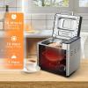EUHOMY Bread Maker Machine 13-in-1 Bread Machine, Dough Maker, Auto Nut Dispenser & Ceramic Pan, 2LB and 3 Loaf Sizes & 3 Crust Colors, 650W Bread Machine with Keep Warm Set, Whole Wheat(Bread Maker)
