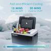 EUHOMY Car Refrigerator, 12/24V DC and 120～240V AC, Freezer Fridge Cooler Battery for CFJ/TWW/CFIM/CFG/CFW, for Car, RV, Camping and Home Use(Refrigerator)