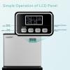 EUHOMY Commercial Ice Maker Machine 400Lbs/24H, SECOP Compressor&ETL Approval, Industrial Ice Machine, 250Lbs Storage, Ice Ready in 8-15 min, Stainless Steel Ice Maker for Bar/Cafe/Restaurant/Business(Silver)