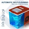 EUHOMY Commercial Under Counter Nugget Ice Maker Machine, 66Lbs/Day, Bulit-in Freestanding Ice Maker with Gravity Drainage, Self-Cleaning & 24H Timer Ice Machine, for Commercial & Home Use(Silver)(55lbs/Day)