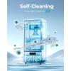 EUHOMY Commercial Under Counter Nugget Ice Maker Machine, 66Lbs/Day, Bulit-in Freestanding Ice Maker with Gravity Drainage, Self-Cleaning & 24H Timer Ice Machine, for Commercial & Home Use(Silver)(66lbs/Day)