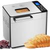 EUHOMY Bread Maker Machine 13-in-1 Bread Machine, Dough Maker, Auto Nut Dispenser & Ceramic Pan, 2LB and 3 Loaf Sizes & 3 Crust Colors, 650W Bread Machine with Keep Warm Set, Whole Wheat(Bread Maker 13 Programs)