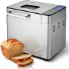 EUHOMY Bread Maker Machine 13-in-1 Bread Machine, Dough Maker, Auto Nut Dispenser & Ceramic Pan, 2LB and 3 Loaf Sizes & 3 Crust Colors, 650W Bread Machine with Keep Warm Set, Whole Wheat(Bread Maker)