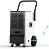 EUHOMY 160 Pints Commercial Dehumidifier, Large Dehumidifier With Drain Hose, Timer and 4 Wheels,Industrial Dehumidifiers for Flood Repair, Drying Basement, Warehouse and Factory(DH-01 with Pump)