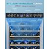EUHOMY 24 Inch Wine Cooler Refrigerator 54 Bottl-Dual Zone, Built-in or Freestanding Wine Fridge with Glass Door, Wine Refrigerator for Home Bar Kitchen