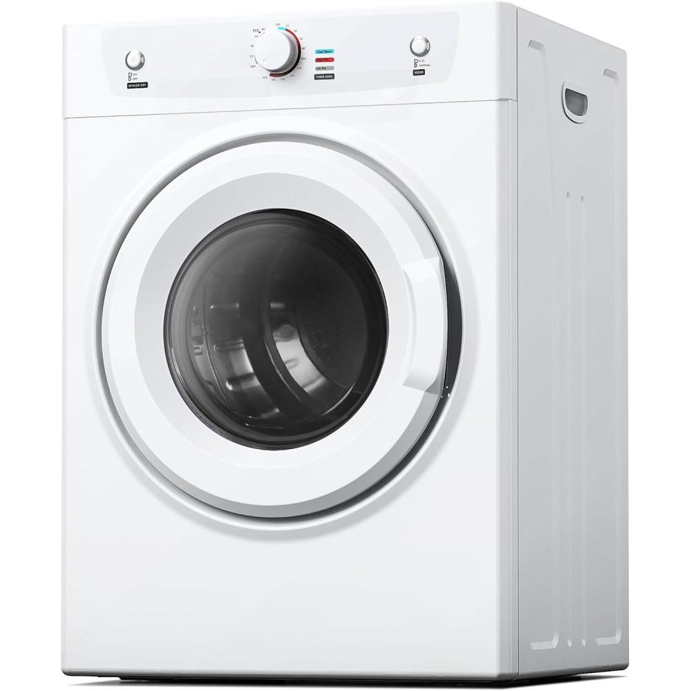 imageEuhomy Compact Dryer 18 cu ft Portable Clothes Dryers with Exhaust Duct with Stainless Steel Liner Four Function Small Dryer Machine Suitable for Apartments Dorm RVs White35 CuFt No 2