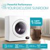 Euhomy 110V Portable Clothes Dryer 850W Compact Laundry Dryers 1.5 cu.ft Front Load Stainless Steel Electric Dryers Machine with Stainless Steel Tub for Apartment,RVs,Dorms,White Easy Control(3.5 Cu.Ft.)