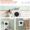 Euhomy 110V Portable Clothes Dryer 850W Compact Laundry Dryers 1.5 cu.ft Front Load Stainless Steel Electric Dryers Machine with Stainless Steel Tub for Apartment,RVs,Dorms,White Easy Control(1.5 Cu.Ft.)
