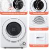 Euhomy 110V Portable Clothes Dryer 850W Compact Laundry Dryers 1.5 cu.ft Front Load Stainless Steel Electric Dryers Machine with Stainless Steel Tub for Apartment,RVs,Dorms,White Easy Control(1.5 Cu.Ft.)