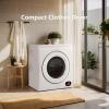 Euhomy 110V Portable Clothes Dryer 850W Compact Laundry Dryers 1.5 cu.ft Front Load Stainless Steel Electric Dryers Machine with Stainless Steel Tub for Apartment,RVs,Dorms,White Easy Control(2.65 Cu.Ft NO.2)