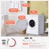 Euhomy Compact Dryer 1.8 cu. ft. Portable Clothes Dryers with Exhaust Duct with Stainless Steel Liner Four Function Small Dryer Machine, Suitable for Apartments, Dorm, RVs, White(1.8 Cu.Ft)