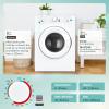 Euhomy Compact Dryer 1.8 cu. ft. Portable Clothes Dryers with Exhaust Duct with Stainless Steel Liner Four Function Small Dryer Machine, Suitable for Apartments, Dorm, RVs, White(3.5 Cu.Ft. No. 2)
