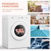 Euhomy Compact Dryer 1.8 cu. ft. Portable Clothes Dryers with Exhaust Duct with Stainless Steel Liner Four Function Small Dryer Machine, Suitable for Apartments, Dorm, RVs, White(3.5 Cu.Ft. No. 1)