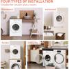 Euhomy Compact Dryer 1.8 cu. ft. Portable Clothes Dryers with Exhaust Duct with Stainless Steel Liner Four Function Small Dryer Machine, Suitable for Apartments, Dorm, RVs, White(1.8 Cu.Ft)