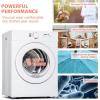 Euhomy Compact Dryer 1.8 cu. ft. Portable Clothes Dryers with Exhaust Duct with Stainless Steel Liner Four Function Small Dryer Machine, Suitable for Apartments, Dorm, RVs, White(1.8 Cu.Ft)