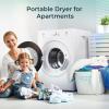Euhomy Compact Dryer 1.8 cu. ft. Portable Clothes Dryers with Exhaust Duct with Stainless Steel Liner Four Function Small Dryer Machine, Suitable for Apartments, Dorm, RVs, White(3.5 Cu.Ft. No. 2)