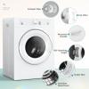 Euhomy Compact Dryer 1.8 cu. ft. Portable Clothes Dryers with Exhaust Duct with Stainless Steel Liner Four Function Small Dryer Machine, Suitable for Apartments, Dorm, RVs, White(3.5 Cu.Ft. No. 2)