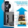EUHOMY 1.1 Cu.Ft Mini Freezer , Single Door Upright Freezer with Removable Shelf, Reversible Door, Compact Deep Freezer for Home/Kitchen/Garage-Black