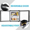 EUHOMY 1.1 Cu.Ft Mini Freezer , Single Door Upright Freezer with Removable Shelf, Reversible Door, Compact Deep Freezer for Home/Kitchen/Garage-Black
