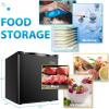 EUHOMY 1.1 Cu.Ft Mini Freezer , Single Door Upright Freezer with Removable Shelf, Reversible Door, Compact Deep Freezer for Home/Kitchen/Garage-Black