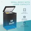 EUHOMY 3.5 Cu.Ft Chest Freezer with Removable Basket, Small Deep Freezer Adjustable 7 Thermostat, Quiet Mini Freezer Free-Standing Top Door, Energy Saving for Apartment/Garage/Basement/Dorm/Home,Black(2.8 CU.FT)