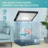 EUHOMY 3.5 Cu.Ft Chest Freezer with Removable Basket, Small Deep Freezer Adjustable 7 Thermostat, Quiet Mini Freezer Free-Standing Top Door, Energy Saving for Apartment/Garage/Basement/Dorm/Home,Black(7.0 CU.FT)
