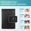 EUHOMY 3.5 Cu.Ft Chest Freezer with Removable Basket, Small Deep Freezer Adjustable 7 Thermostat, Quiet Mini Freezer Free-Standing Top Door, Energy Saving for Apartment/Garage/Basement/Dorm/Home,Black(3.5 CU.FT)