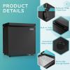 EUHOMY 3.5 Cu.Ft Chest Freezer with Removable Basket, Small Deep Freezer Adjustable 7 Thermostat, Quiet Mini Freezer Free-Standing Top Door, Energy Saving for Apartment/Garage/Basement/Dorm/Home,Black(1.8 CU.FT)
