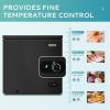 EUHOMY 3.5 Cu.Ft Chest Freezer with Removable Basket, Small Deep Freezer Adjustable 7 Thermostat, Quiet Mini Freezer Free-Standing Top Door, Energy Saving for Apartment/Garage/Basement/Dorm/Home,Black(7.0 CU.FT)