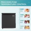 EUHOMY 3.5 Cu.Ft Chest Freezer with Removable Basket, Small Deep Freezer Adjustable 7 Thermostat, Quiet Mini Freezer Free-Standing Top Door, Energy Saving for Apartment/Garage/Basement/Dorm/Home,Black(1.8 CU.FT)