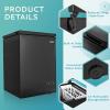 EUHOMY 3.5 Cu.Ft Chest Freezer with Removable Basket, Small Deep Freezer Adjustable 7 Thermostat, Quiet Mini Freezer Free-Standing Top Door, Energy Saving for Apartment/Garage/Basement/Dorm/Home,Black(3.5 CU.FT)