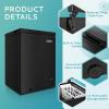 EUHOMY 3.5 Cu.Ft Chest Freezer with Removable Basket, Small Deep Freezer Adjustable 7 Thermostat, Quiet Mini Freezer Free-Standing Top Door, Energy Saving for Apartment/Garage/Basement/Dorm/Home,Black(5.0 CUFT)