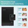 EUHOMY Upright freezer, 2.1 Cubic Feet, Single Door Compact Mini Freezer with Reversible Stainless Steel Door, Removable Shelves, Small freezer for Home/Dorms/Apartment/Office, Silver(3.5 CU.FT (With Wheels))