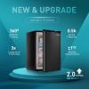 EUHOMY Upright freezer, 3.0Cubic Feet, Single Door Compact Mini Freezer with Reversible Door,Small freezer for Home/Dorms/Apartment/Office, Black(Black)