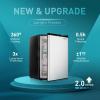 EUHOMY Upright freezer, 3.0Cubic Feet, Single Door Compact Mini Freezer with Reversible Door,Small freezer for Home/Dorms/Apartment/Office, Black(Silver)