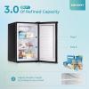 EUHOMY Upright freezer, 3.0Cubic Feet, Single Door Compact Mini Freezer with Reversible Door,Small freezer for Home/Dorms/Apartment/Office, Black(Silver)