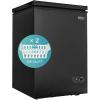 EUHOMY 3.5 Cu.Ft Chest Freezer with Removable Basket, Small Deep Freezer Adjustable 7 Thermostat, Quiet Mini Freezer Free-Standing Top Door, Energy Saving for Apartment/Garage/Basement/Dorm/Home,Black(3.5 CU.FT)