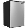 EUHOMY Upright freezer, 3.0Cubic Feet, Single Door Compact Mini Freezer with Reversible Door,Small freezer for Home/Dorms/Apartment/Office, Black(Silver)