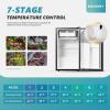 EUHOMY 3.2 Cu.Ft Mini Fridge with Freezer, Single Door Compact Refrigerator, Adjustable Thermostat, Mini Refrigerator Energy Saving, Mini fridge for Bedroom, Dorm, Office, Black(Silver)