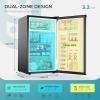 EUHOMY 3.2 Cu.Ft Mini Fridge with Freezer, Single Door Compact Refrigerator, Adjustable Thermostat, Mini Refrigerator Energy Saving, Mini fridge for Bedroom, Dorm, Office, Black(Silver)