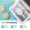 EUHOMY Ice Cube Maker Machine Countertop, 2 Ways to Add Water, 45Lbs/Day 24 Pcs Ready in 13 Mins, Self-Cleaning Portable Compact, with Ice Scoop & Basket, Perfect for Home/Kitchen/Office/Bar(Ice Cube Maker)