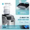 EUHOMY Ice Cube Maker Machine Countertop, 2 Ways to Add Water, 45Lbs/Day 24 Pcs Ready in 13 Mins, Self-Cleaning Portable Compact, with Ice Scoop & Basket, Perfect for Home/Kitchen/Office/Bar(Ice Cube Maker)