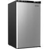 EUHOMY 3.2 Cu.Ft Mini Fridge with Freezer, Single Door Compact Refrigerator, Adjustable Thermostat, Mini Refrigerator Energy Saving, Mini fridge for Bedroom, Dorm, Office, Black(Silver)